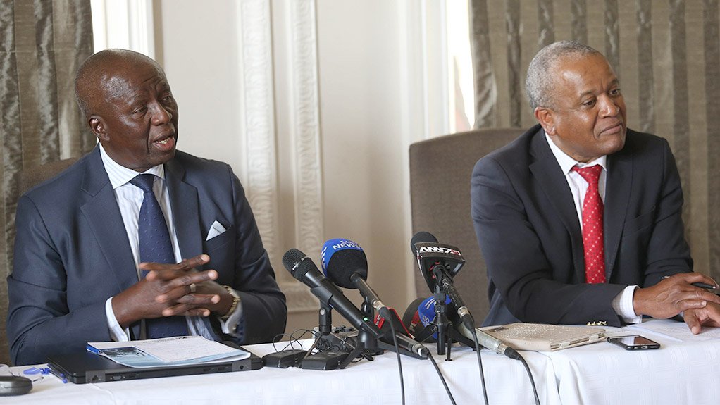 Former Deputy Chief Justice Dikgang Moseneke and Gauteng Provisional Gov Thabo Masebe