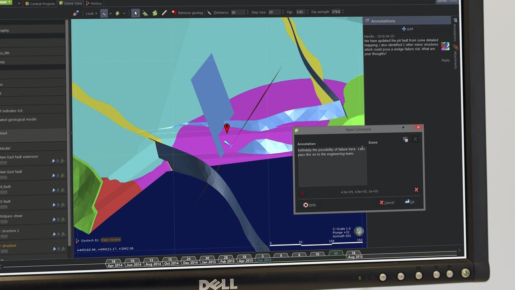 COLLABORATIVE WORK
Leapfrog Central provides teams with the flexibility to work from a centralised data source that houses all geological modelling projects