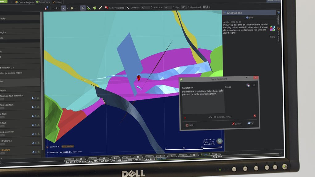 COLLABORATIVE WORK
Leapfrog Central provides teams with the flexibility to work from a centralised data source that houses all geological modelling projects
