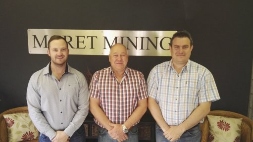 MORET MANAGEMENT Moret Mining sales director Stuart van Blerk, MD Roelf van Blerk and financial director Anton Pretorius 
