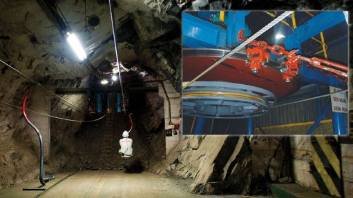 EFFECTIVE SOLUTION One of the company's more distinctive solutions includes a braking system supplied for a chairlift at a platinum mine in 2013