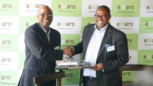 Exxaro CEO Mxolisi Mgojo and Transnet CEO Siyabonga Gama