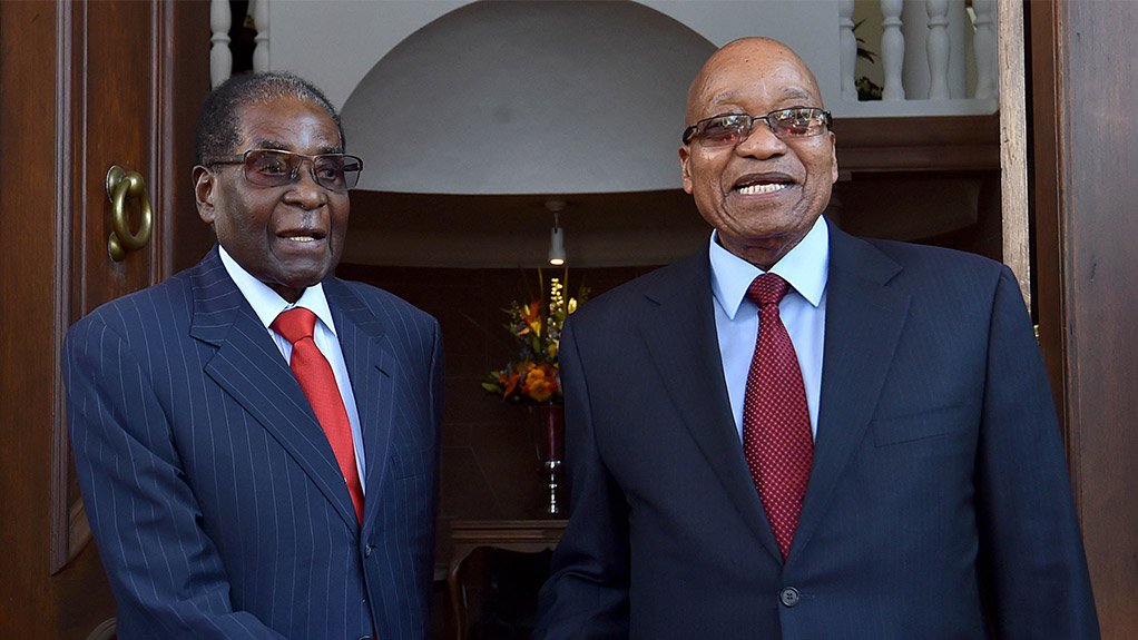 Zimbabwean President Robert Mugabe and South African President Jacob Zuma