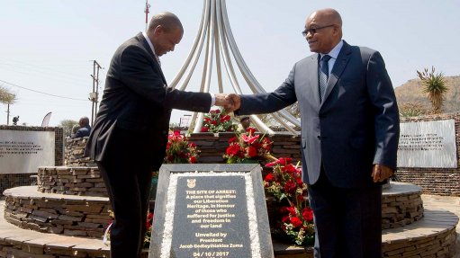 SA: North West on unveiling of President Zuma’s monument at Groot Marico Heritage Site