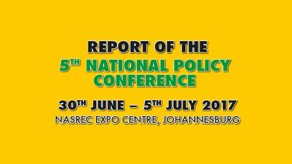 Report of ANC's 5th National Policy Conference