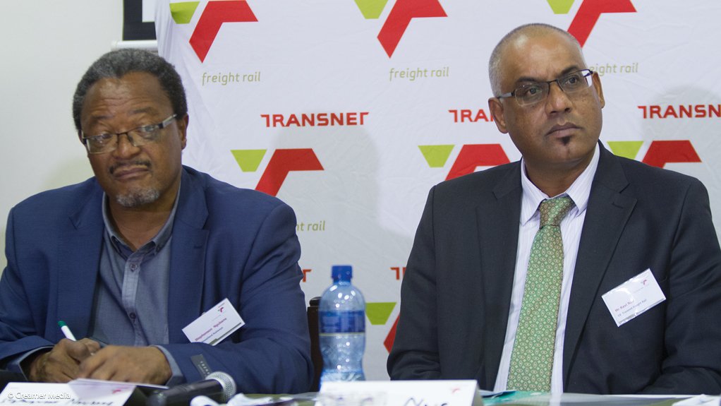 Swaziland Rail CEO Stephenson Ngubane and TFR CEO Ravi Nair