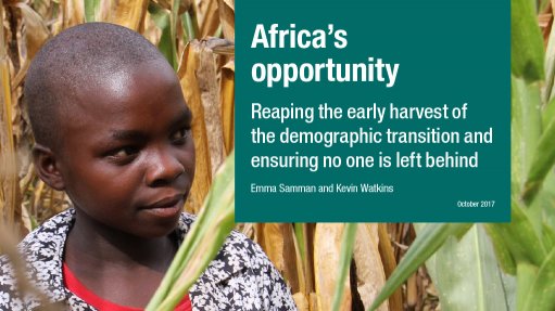 Africa’s opportunity: reaping the early harvest of the demographic transition and ensuring no one is left behind