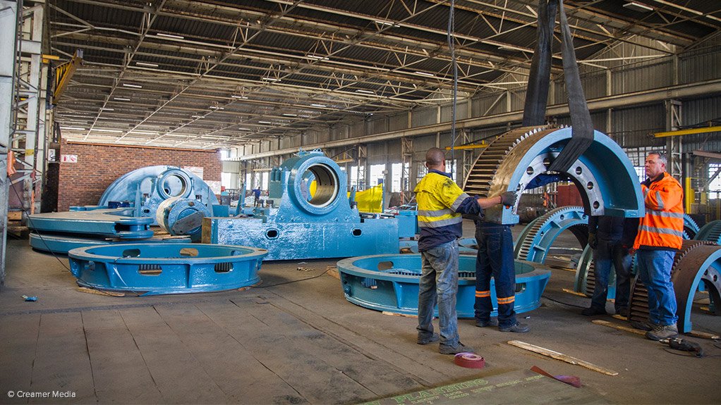 DELIVERING FOR DECADES Parnis Manufacturing has serviced the mining industry for decades, manufacturing equipment such as mine winders and their components, mill heads and sheave wheels
