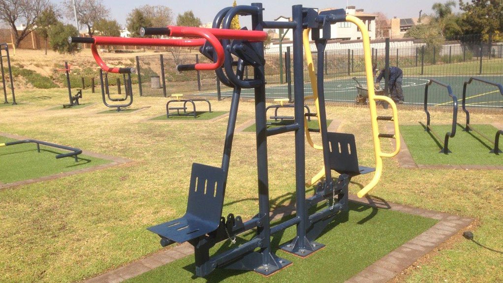 SOCIAL COHESION An example of some of the hard-wearing gym equipment that has been produced by Lani Service Centre