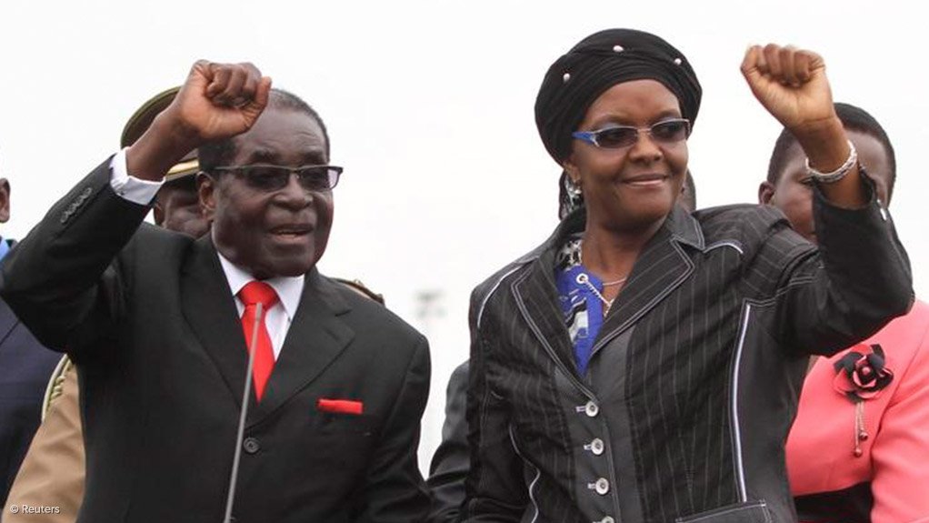 Zimbabwean President Robert Mugabe and his wife Grace