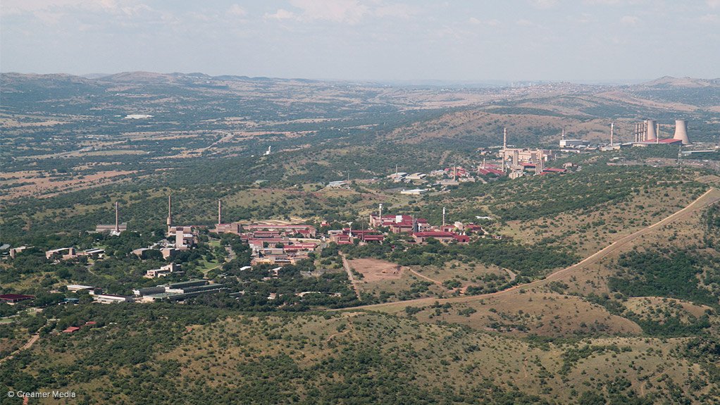 An aerial view of Necsa’s complex at Pelindaba