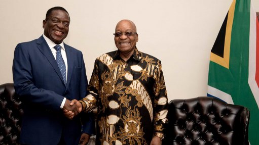 Mnangagwa visits Zuma before heading to Zimbabwe