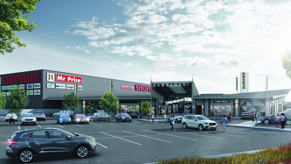 An artists illustration of how the Bambanani Shopping Mall will look in Diepsloot