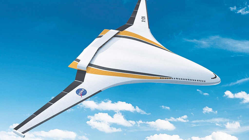 MORE EFFICIENT: A Nasa concept of a BWB airliner powered by electrically-driven ducted fans mounted over the airframe