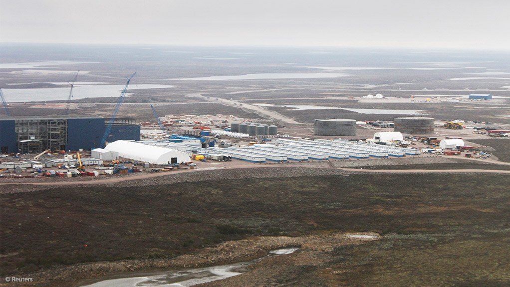 The De Beers and Mountain Province Diamonds-owned Gahchu Kué mine, in Canada's Northwest Territories