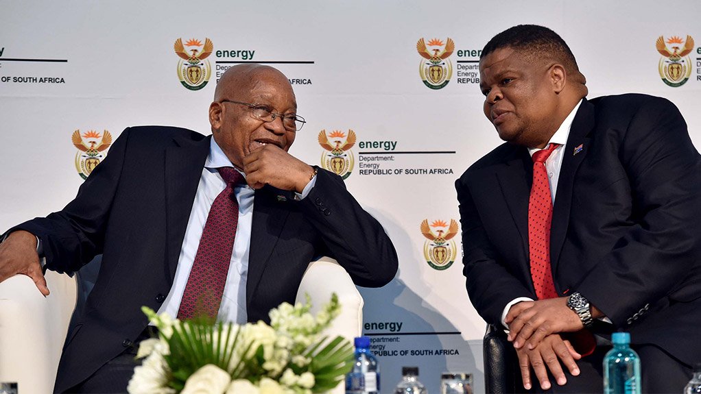 President Jacob Zuma and Energy Minister David Mahlobo