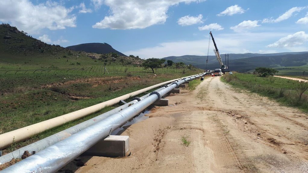 PROJECT PROGRESS
All the pipes required for the project have been delivered and more than 4 500 m of piping have been installed to date

