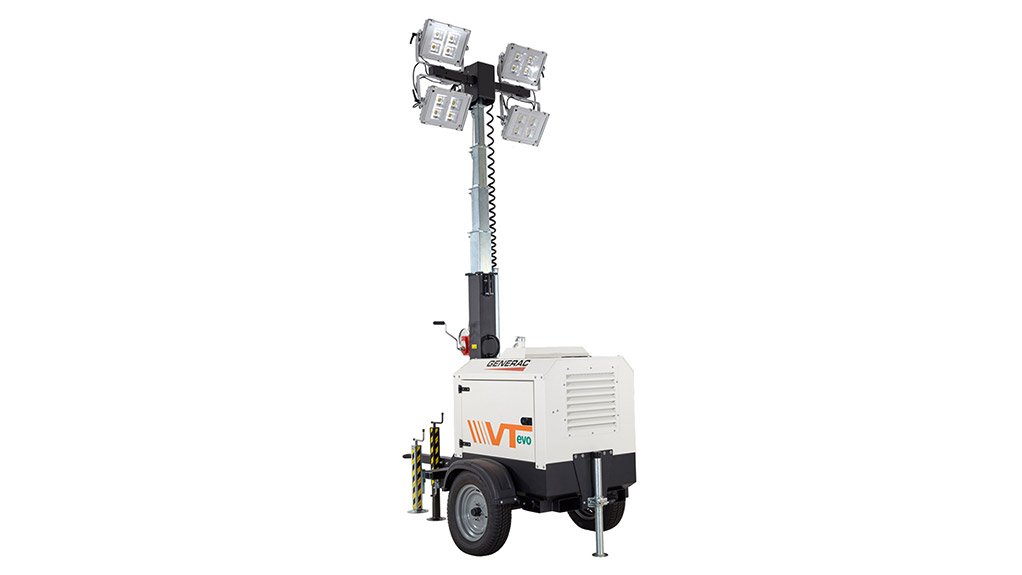 MINING ILLUMINATED
Illumination from the Generac VTevo lighting towers is provided by four 290 W floodlights instead of conventional lamps
