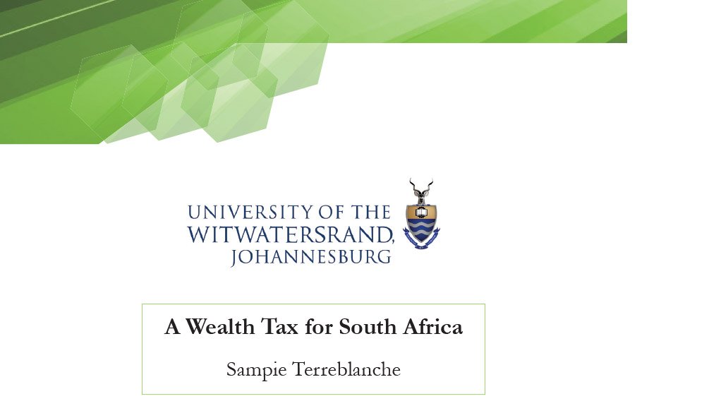 A Wealth Tax for South Africa, by Professor Emeritus Sampie Terreblanche