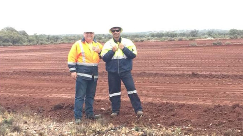 Stephen McEwen (project manager) and Don Harper pictured at the Leonora project, where site activities started last week.