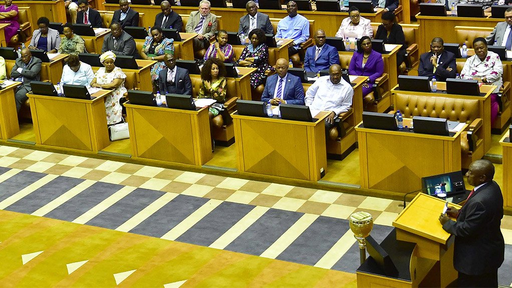 President Cyril Ramaphosa in Parliament 