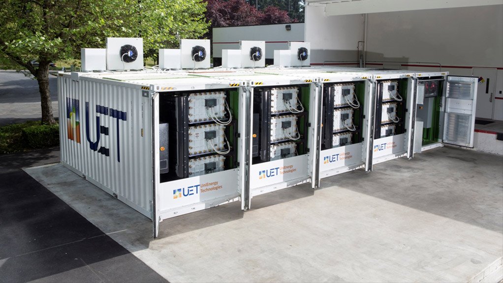  	STORAGE FOOTPRINTUET has several global installations, but the South African trial unit is being designed to meet Eskom’s energy-to-power ratio and size requirements