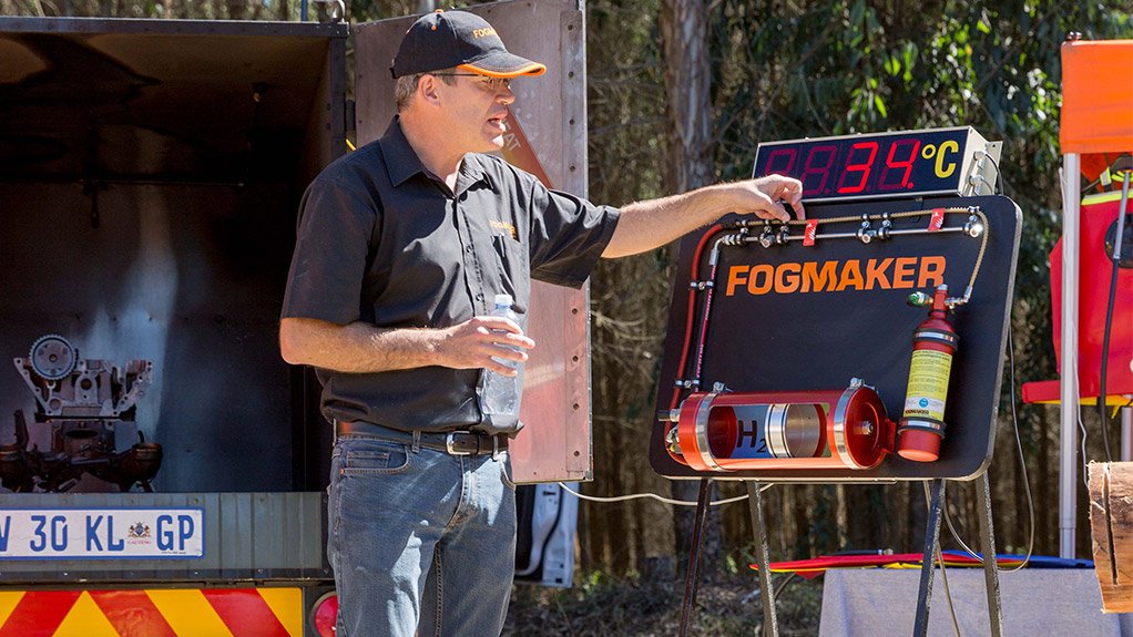 Live demonstrations of FOGMAKER fire-suppression system at Bauma 2018