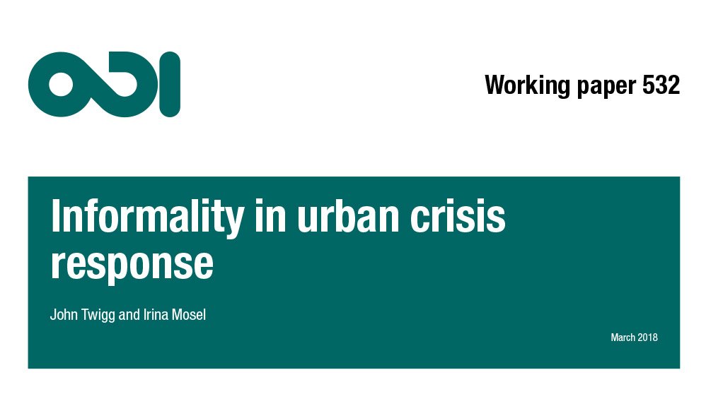 Informality in urban crisis response