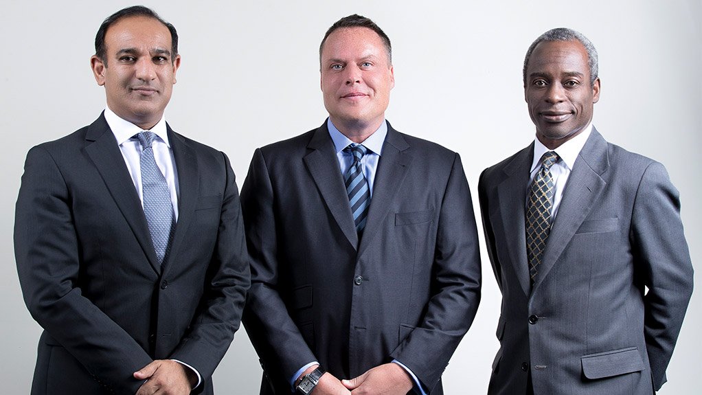 NEWLY LISTED 
The newly listed company's non executive director Aamir Quraishi, CEO David Sumner and chairperson Jide Zeitlin
