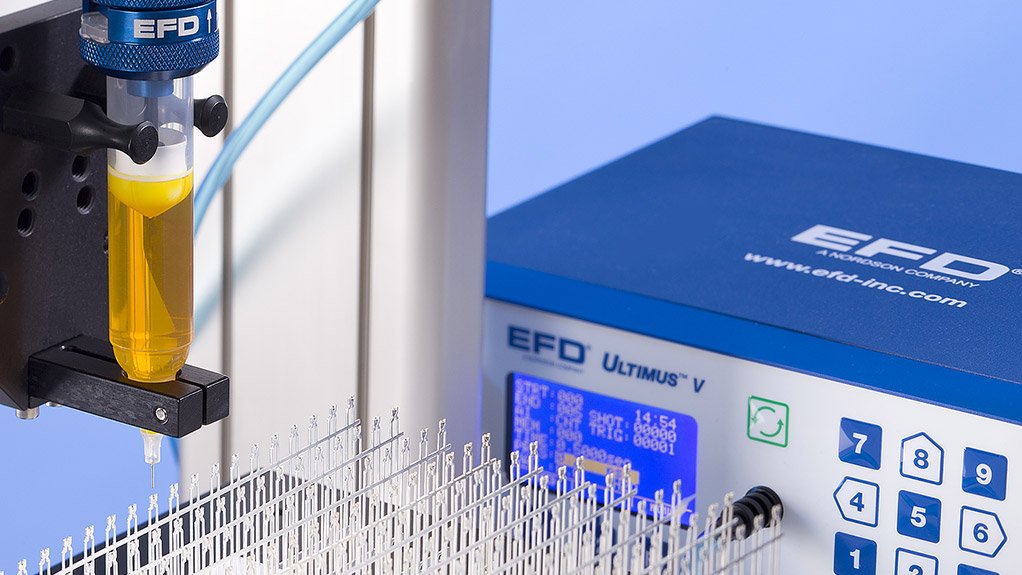 EFD   Ultimus™ V High-precision Fluid Dispenser increased Productivity in Critical Assembly Processes