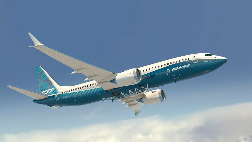 A Boeing 737 MAX 8 flight test development aircraft