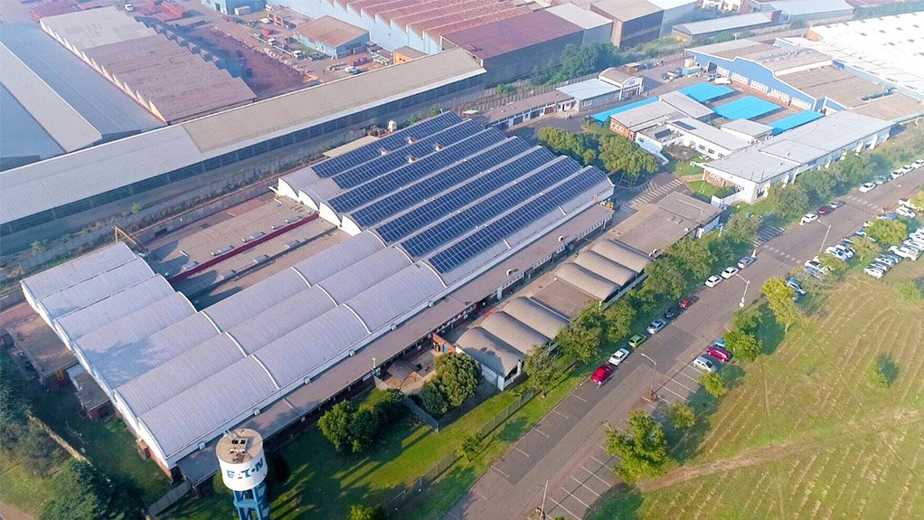 AERIAL VIEW OF EATON WADEVILLE
The microgrid comprises lithium-ion battery storage, the rooftop solar PV system and a stand-by generator, as well as two connections to the Eskm grid