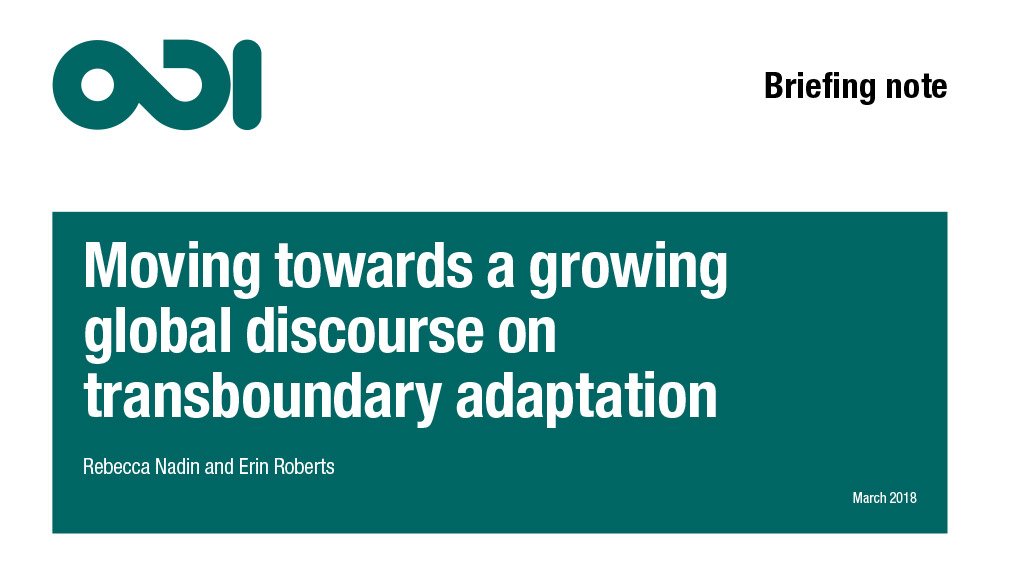 Moving towards a growing global discourse on transboundary adaptation