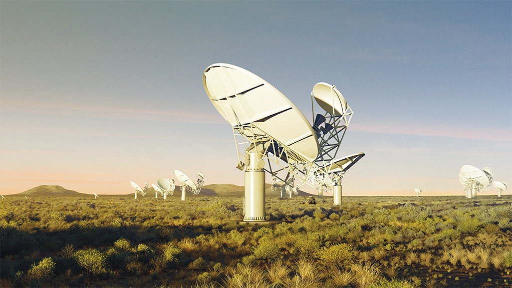MeerKAT antennas in the Northern Cape