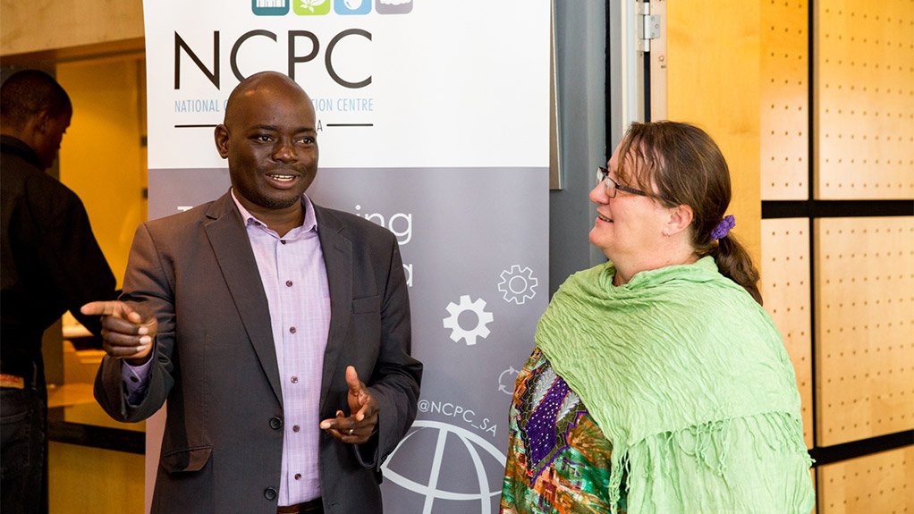 Ndivhuho Raphulu National Cleaner Production Centre South Africa Director and Dr Rosa Klein South African Chemical Institute Green Chemistry Chairperson discussing the importance of Green chemistry.