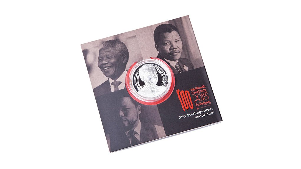 CELEBRATING MANDELA A sterling silver crown coin, depicting Nelson Mandela as a statesman, is also part of the collection. The full set of four coins is expected to retail for about R32 000