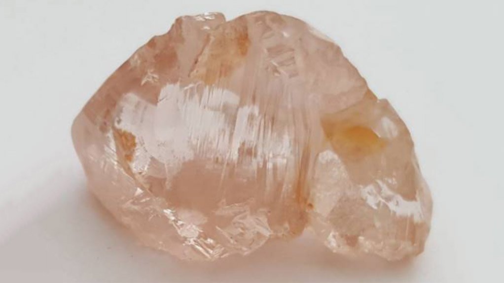 Lucapa Diamonds' 46 carat pink diamond recovered from the Lulo project in Angola