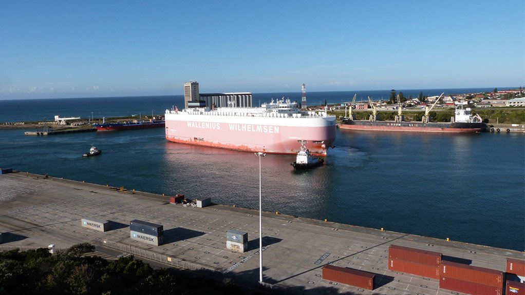 Post Panamax High Efficiency RoRo vessel by WW Ocean at the Port of East London