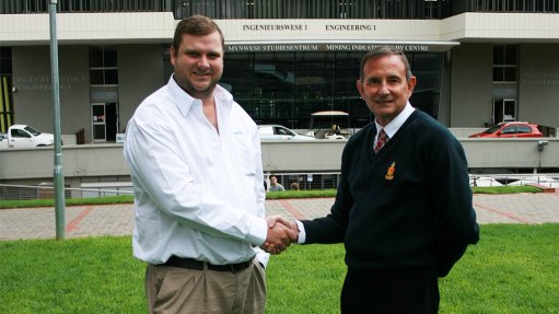 UP School of Engineering Professor Josua Meyer and KSB Sales Representative Dylan Mitchell