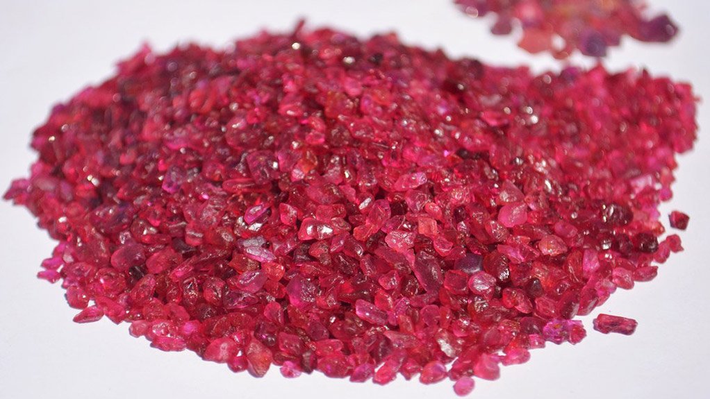 RUBY PROSPECT Mustang Resources discovered a new ruby-bearing gravel deposit