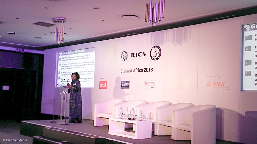 Imara Africa Consulting managing partner Barbara Barungi speaking at the Rics Summit Africa 2018