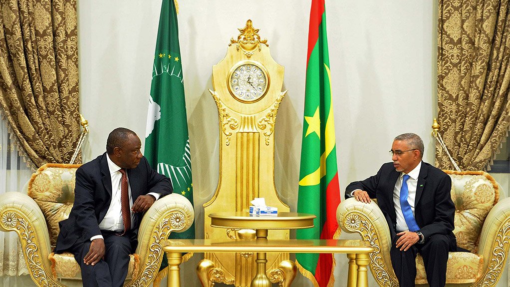 President Cyril Ramaphosa & Mauritania Prime Minister Yahya Ould Hademine