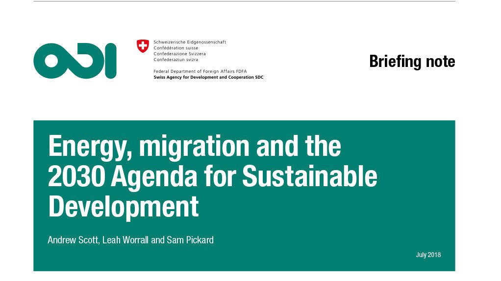 Energy, migration and the 2030 Agenda for Sustainable Development