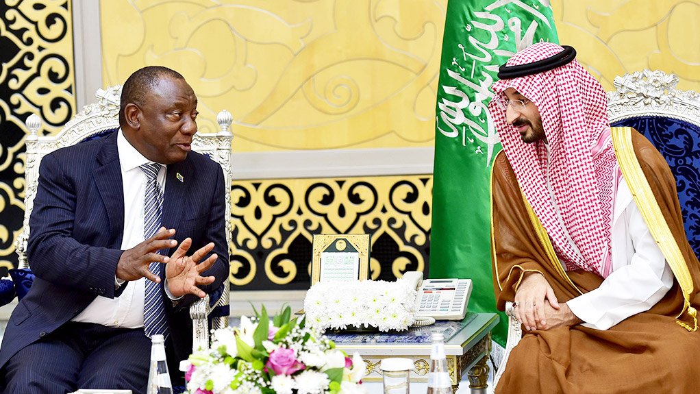 President Cyril Ramaphosa and Saudi Arabian Minister of African Affairs Mahomed bin Adullah Al-Kattan