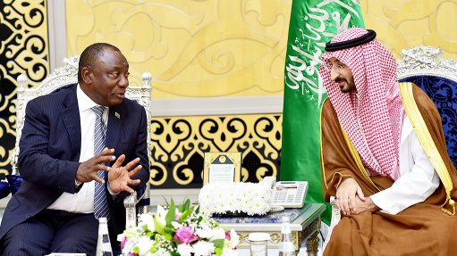 Saudi Arabia pledges to invest R133bn in South African energy sector