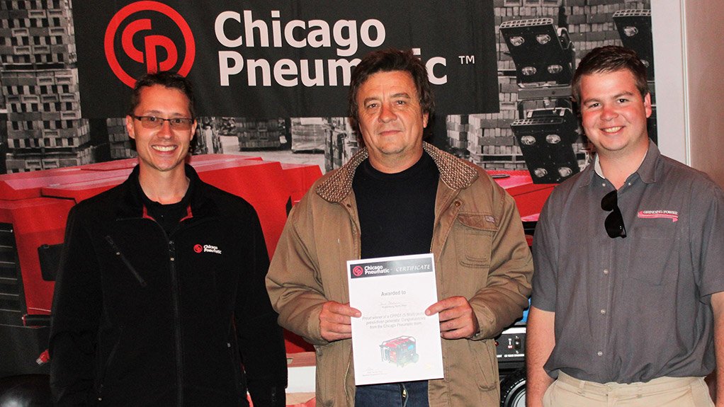 Highly anticipated Chicago Pneumatic generator give-away attracts visitors at Rustenburg MTE