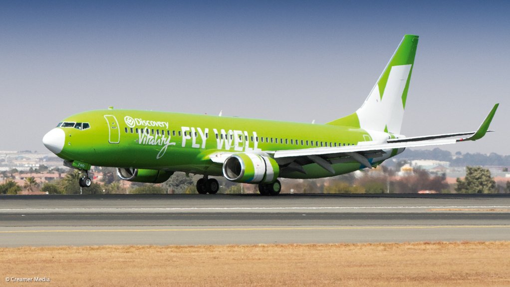 A Boeing 737-800 of South African budget airline Kulula