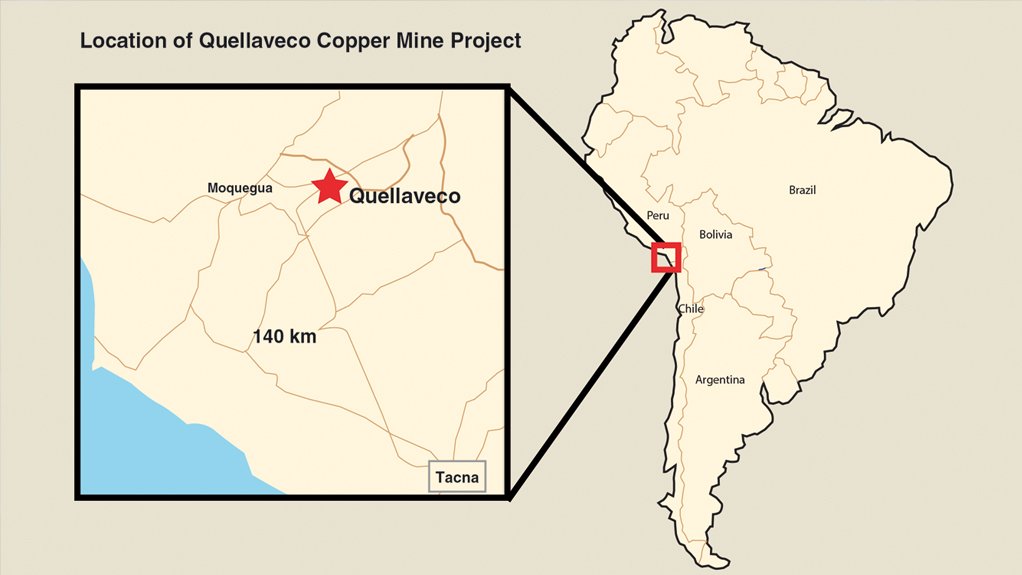 The Anglo-Mitsubishi Quellaveco copper mining project in Peru.
