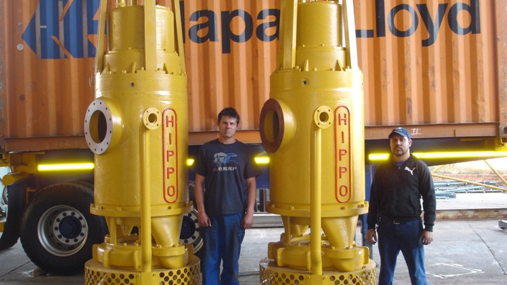 The HIPPO Medium/High Voltage Submersible Slurry Pumps® ready for 
export to the Oil Sands Mines at Fort McMurray, Canada