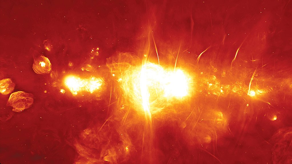 NEVER SEEN BEFORE The panorama image of the centre of the Milky Way galaxy, showing astronomical phenomena detail in the region surrounding the supermassive black hole